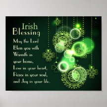 Irish Blessing Love in your hart, Shamrock Design