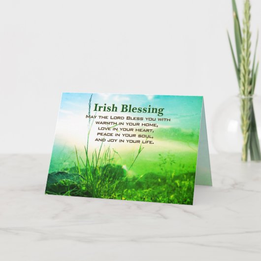 Irish Blessing, Love in Your Heart, Cliffs Ireland Kaart (Voorkant)