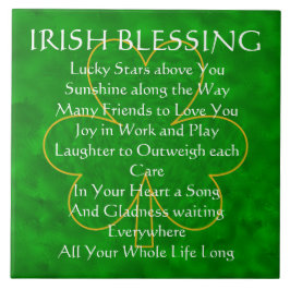 Irish Blessing - "Lucky Stars Aboyou"-tegel Tegeltje