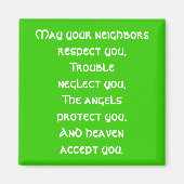 Irish Blessing Magnet (Voorkant)
