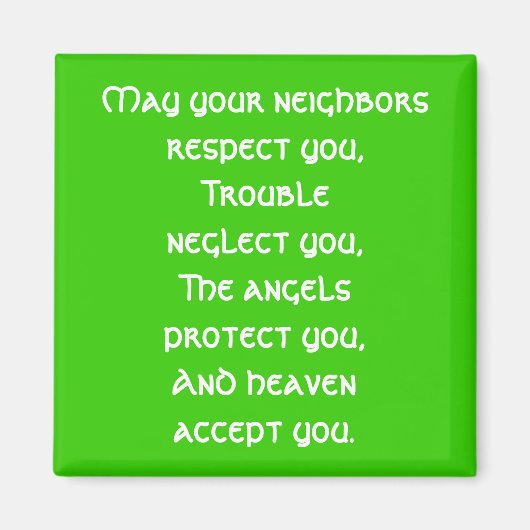 Irish Blessing Magnet (Voorkant)