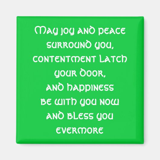 Irish Blessing Magnet (Voorkant)