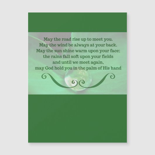 Irish Blessing Magnetic Briefkaart (Voorkant)