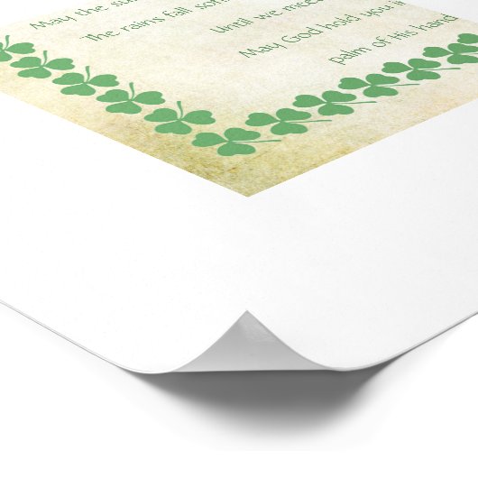 Irish Blessing May over de weg naar jou Poster (Hoek)