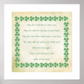 Irish Blessing May over de weg naar jou Poster (Voorkant)