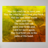 Irish Blessing May over de weg naar jou Poster (Voorkant)