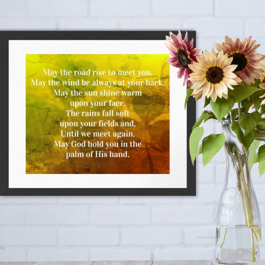 Irish Blessing May over de weg naar jou Poster