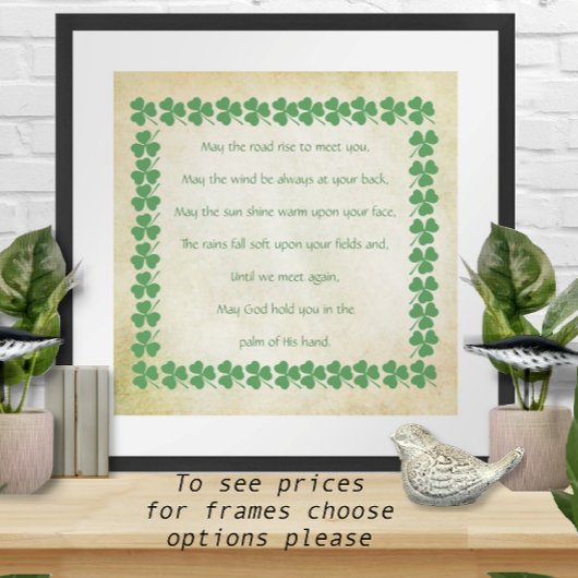 Irish Blessing May over de weg naar jou Poster