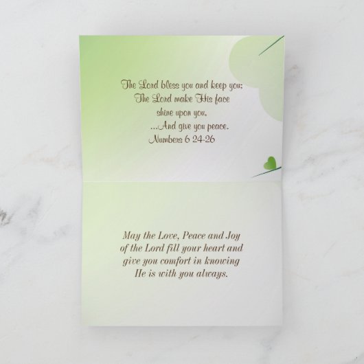 Irish Blessing May the Grace of God's Protection Kaart (Binnen)