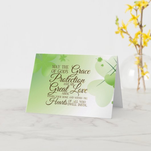Irish Blessing May the Grace of God's Protection Kaart (Gele Bloem)