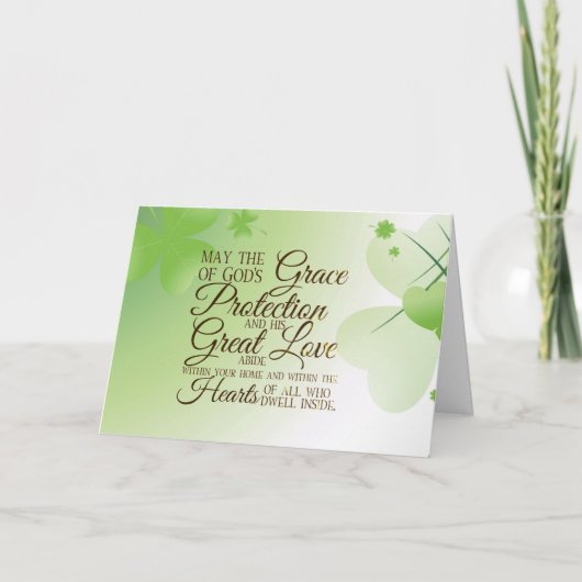 Irish Blessing May the Grace of God's Protection Kaart (Voorkant)