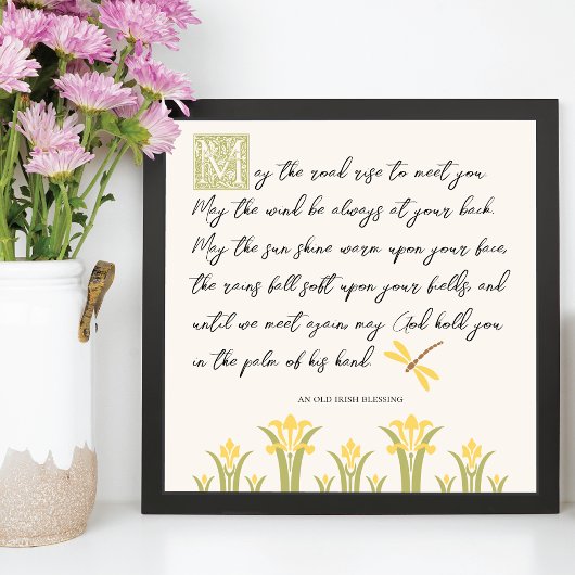 Irish Blessing May the Road Rise Poster