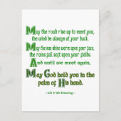 Irish Blessing May the Road Rise to Meet You (Iers Briefkaart (Voorkant)