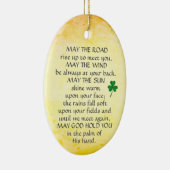 Irish Blessing May the Road Rise Up, gepersonalise Keramisch Ornament (Rechts)