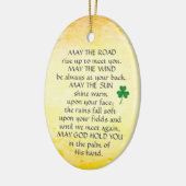 Irish Blessing May the Road Rise Up, gepersonalise Keramisch Ornament (Links)