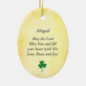 Irish Blessing May the Road Rise Up, gepersonalise Keramisch Ornament (Achterkant)