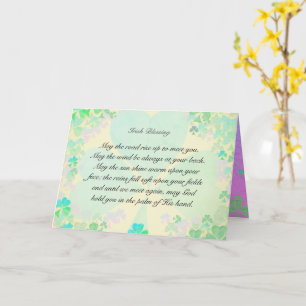 Irish Blessing "May the road up to meeting you" Kaart