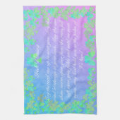 Irish Blessing "May the road up to meeting you" Theedoek (Verticaal)