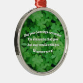 Irish Blessing Metalen Ornament (Rechts)