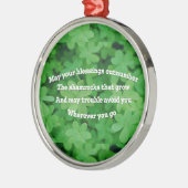 Irish Blessing Metalen Ornament (Links)