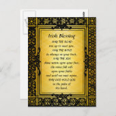 Irish Blessing, Moge de weg omhoog om u te ontmoet Briefkaart (Voorkant / Achterkant)