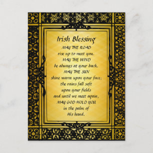Irish Blessing, Moge de weg omhoog om u te ontmoet Briefkaart