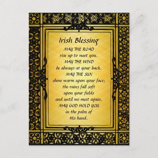 Irish Blessing, Moge de weg omhoog om u te ontmoet Briefkaart (Voorkant)