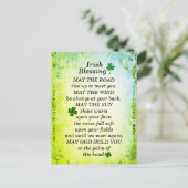 Irish Blessing, Moge de weg omhoog om u te ontmoet Briefkaart (Staand voorkant)