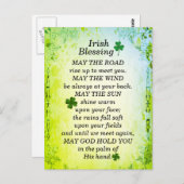 Irish Blessing, Moge de weg omhoog om u te ontmoet Briefkaart (Voorkant / Achterkant)