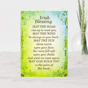 Irish Blessing, Moge de weg omhoog om u te ontmoet Kaart