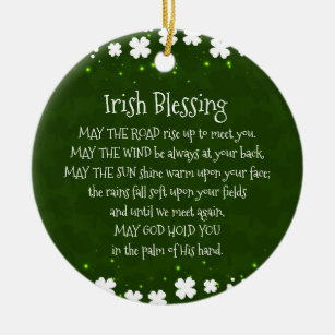 Irish Blessing, Moge de weg omhoog om u te ontmoet Keramisch Ornament