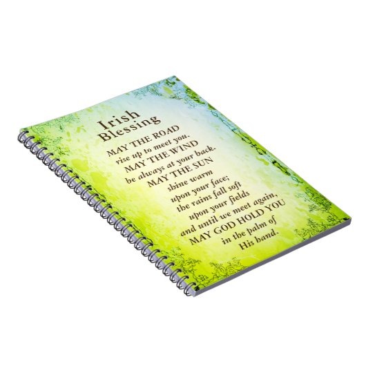 Irish Blessing, Moge de weg omhoog om u te ontmoet Notitieboek (Rechterzijde)