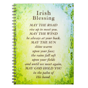 Irish Blessing, Moge de weg omhoog om u te ontmoet Notitieboek