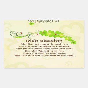 Irish Blessing, Moge de weg omhoog om u te ontmoet Rechthoekige Sticker