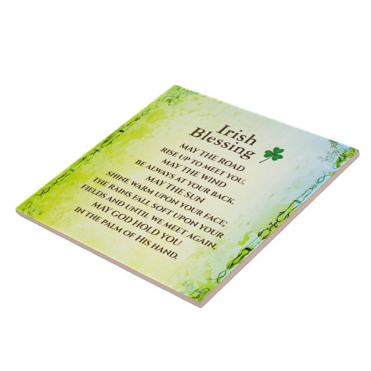 Irish Blessing, Moge de weg omhoog om u te ontmoet Tegeltje (Zijkant)