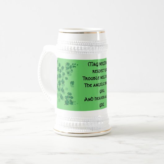 Irish Blessing Mok-May buren respecteren je Bierpul (Voorkant links)