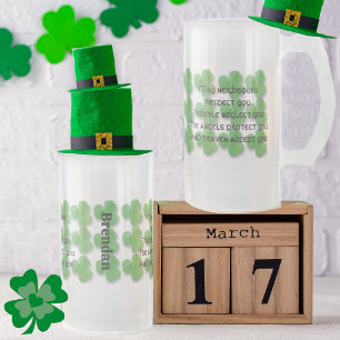Irish Blessing Mok-May buren respecteren je Matglas Bierpul