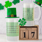 Irish Blessing Mok-May buren respecteren je Matglas Bierpul