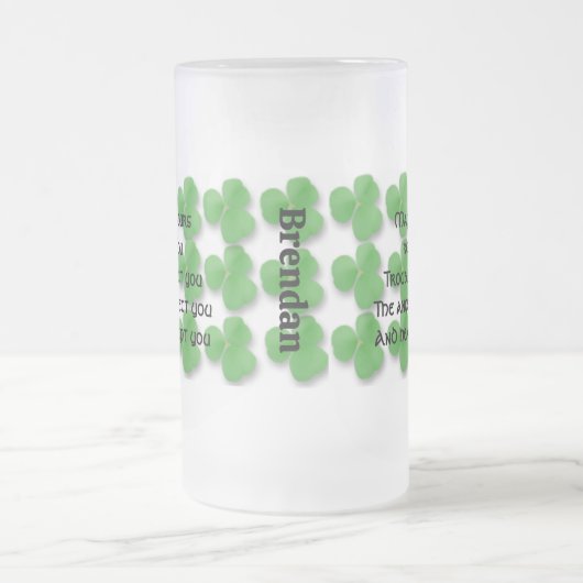 Irish Blessing Mok-May buren respecteren je Matglas Bierpul (Center)