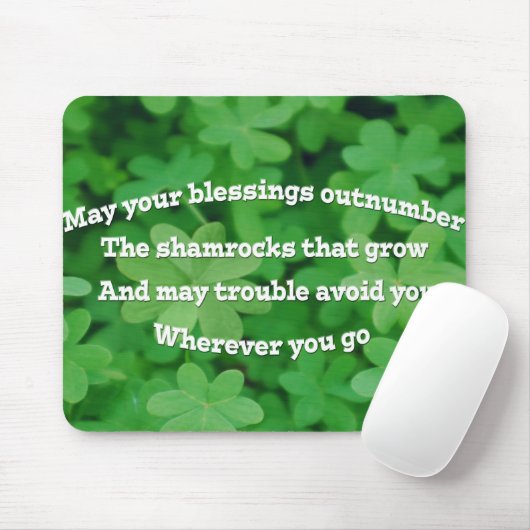Irish Blessing Muismat (Met muis)