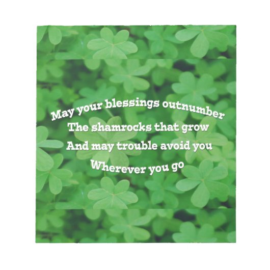 Irish Blessing Notitieblok (Voorkant)