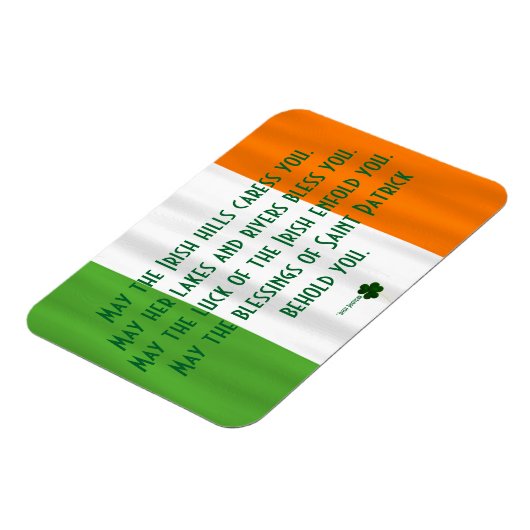 Irish Blessing of St. Patrick Flag Shamrock Magnet Magneet (Linkerzijde)