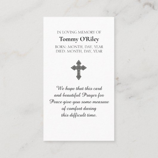 Irish Blessing Paarse Groen Sinaasappel Blauw Gebe Visitekaartje (Achterkant)