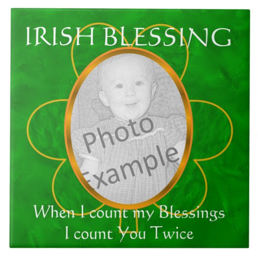 Irish Blessing-Photo Lijst-"Wanneer ik mijn naad t Tegeltje (Voorkant)