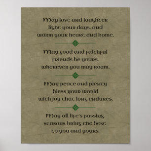 Irish Blessing Poster