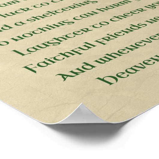 Irish Blessing Poster (Hoek)