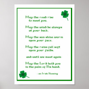 Irish Blessing Poster