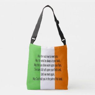 Irish Blessing Prayer Crossbody Tas