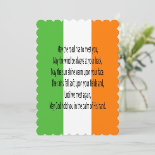 Irish Blessing Prayer Feestdagenkaart (Staand voorkant)