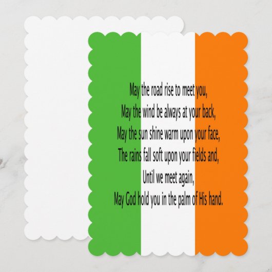 Irish Blessing Prayer Feestdagenkaart (Voorkant / Achterkant)